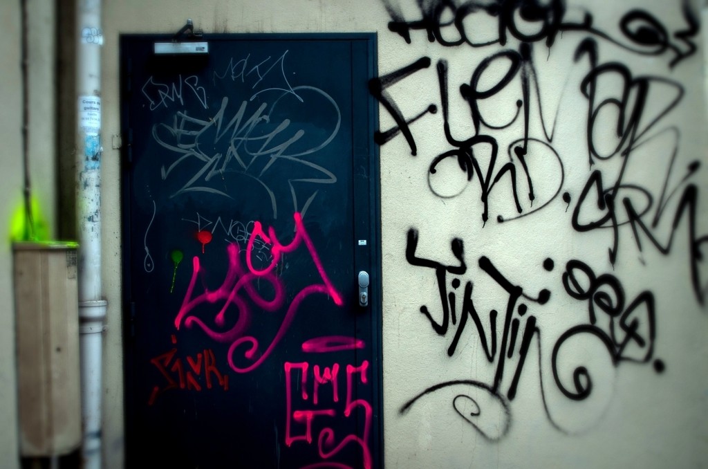graffiti on the door